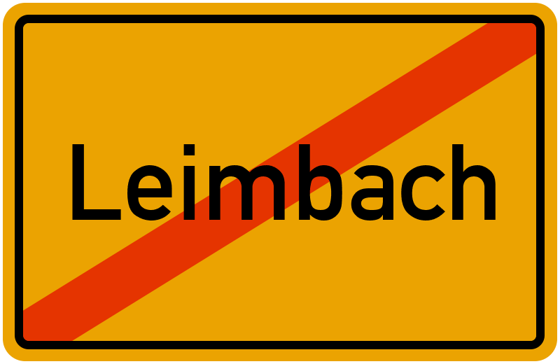 Ortsschild Leimbach