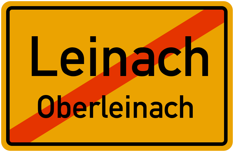Ortsschild Leinach