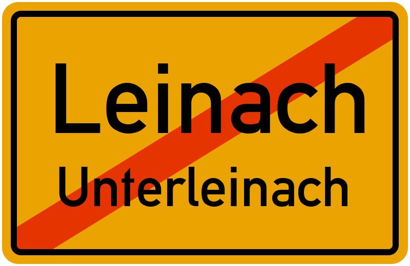 Ortsschild Leinach