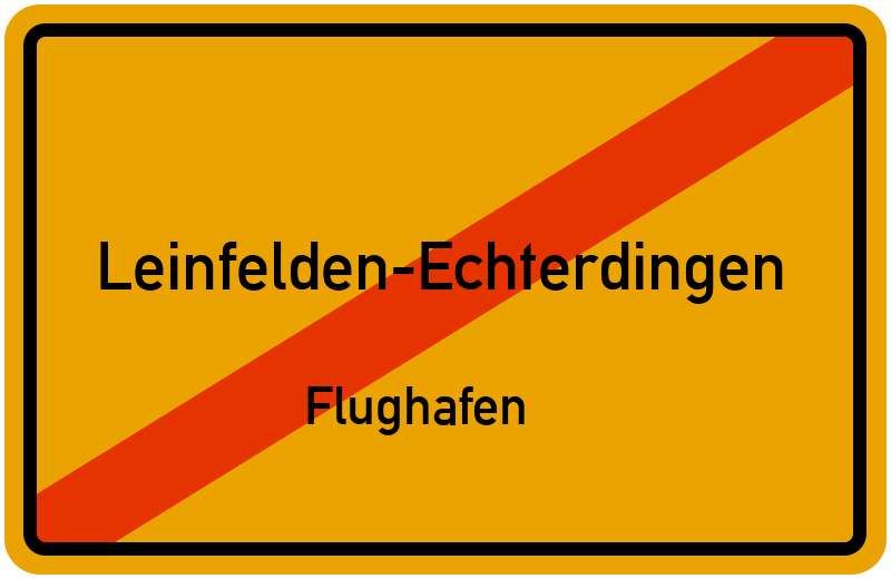 Ortsschild Leinfelden-Echterdingen