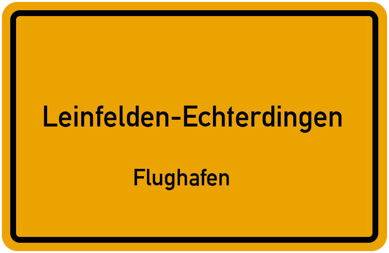 Ortsschild Leinfelden-Echterdingen