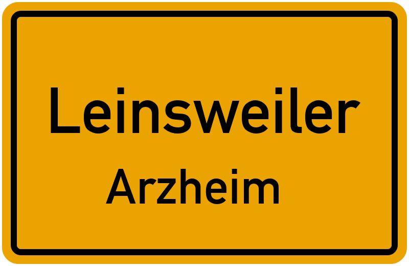 Ortsschild Leinsweiler