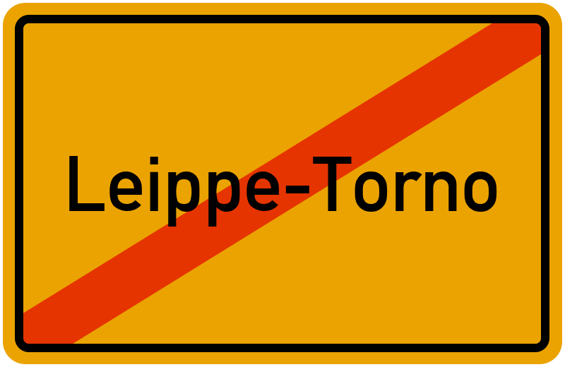 Ortsschild Leippe-Torno