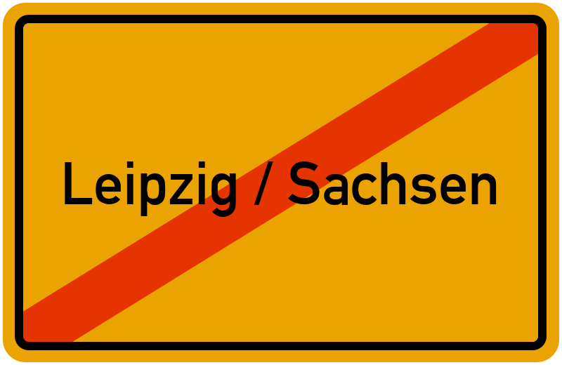 Ortsschild Leipzig / Sachsen