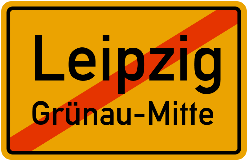 Ortsschild Leipzig
