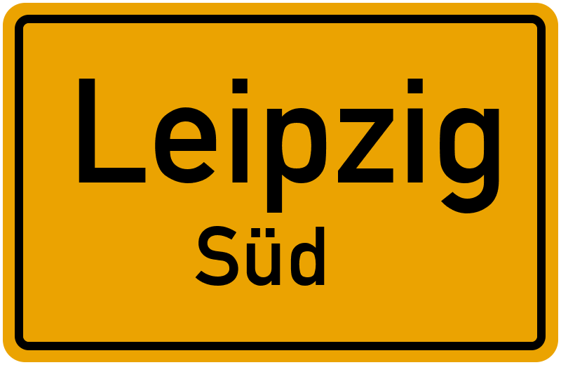 Ortsschild Leipzig