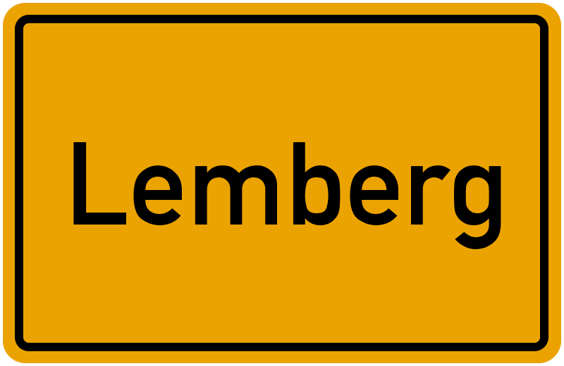 Ortsschild Lemberg