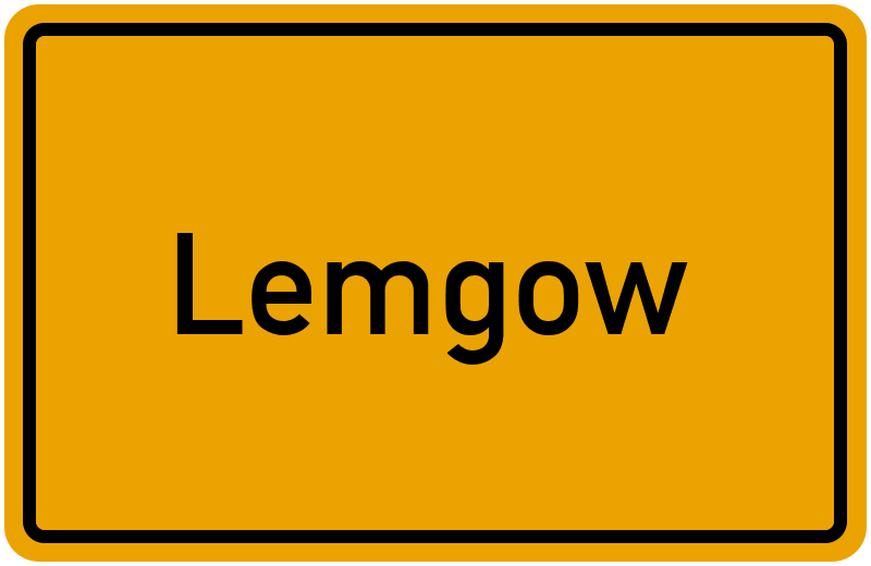 Ortsschild Lemgow