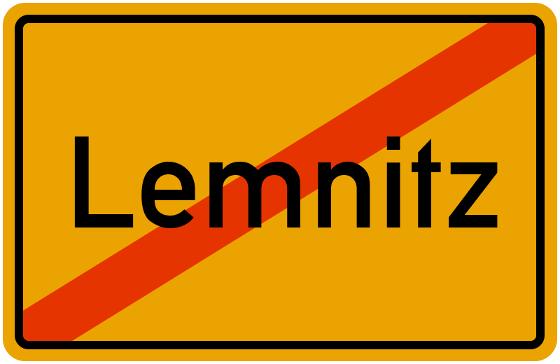 Ortsschild Lemnitz