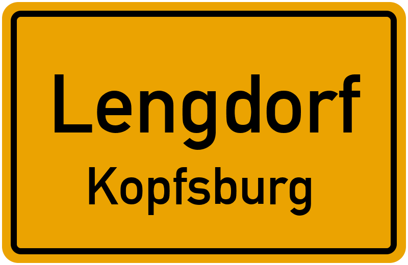 Ortsschild Lengdorf