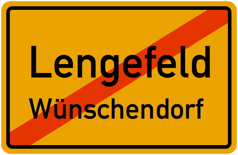Ortsschild Lengefeld