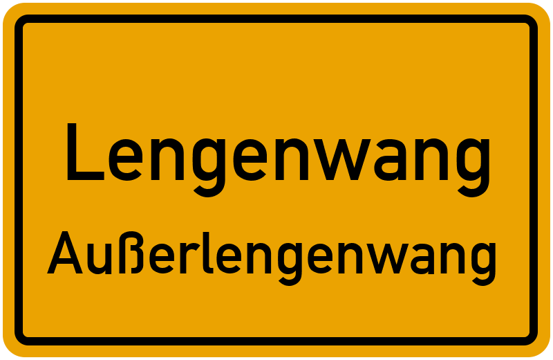 Ortsschild Lengenwang