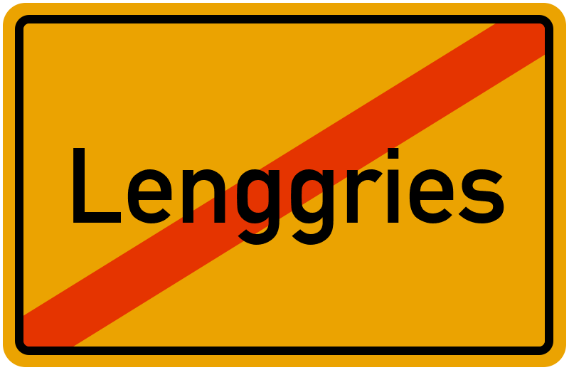 Ortsschild Lenggries