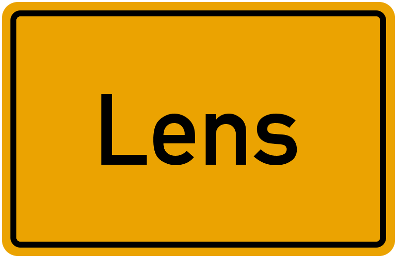 Ortsschild Lens