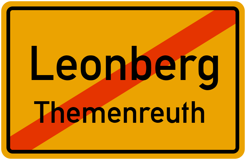 Ortsschild Leonberg