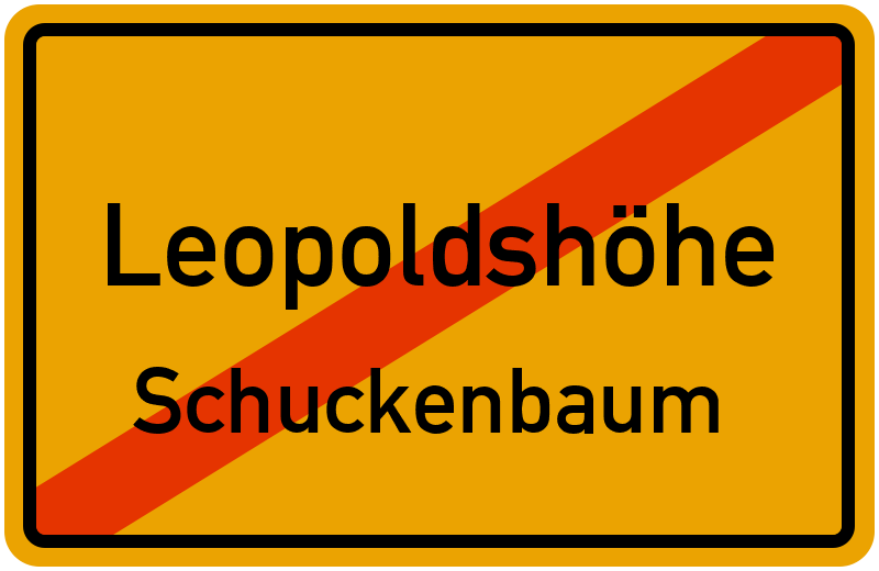 Ortsschild Leopoldshöhe