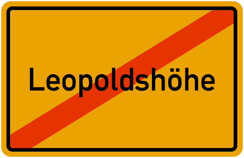 Ortsschild Leopoldshöhe