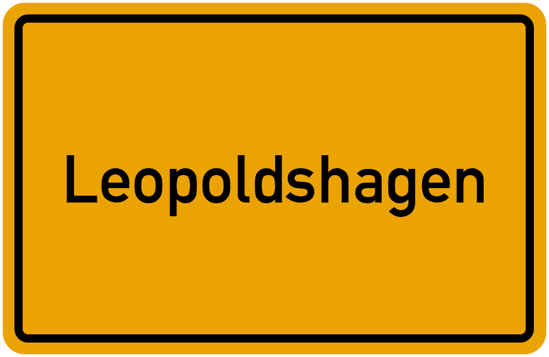 Ortsschild Leopoldshagen