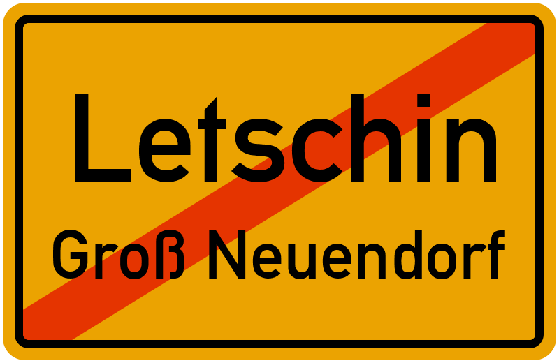 Ortsschild Letschin