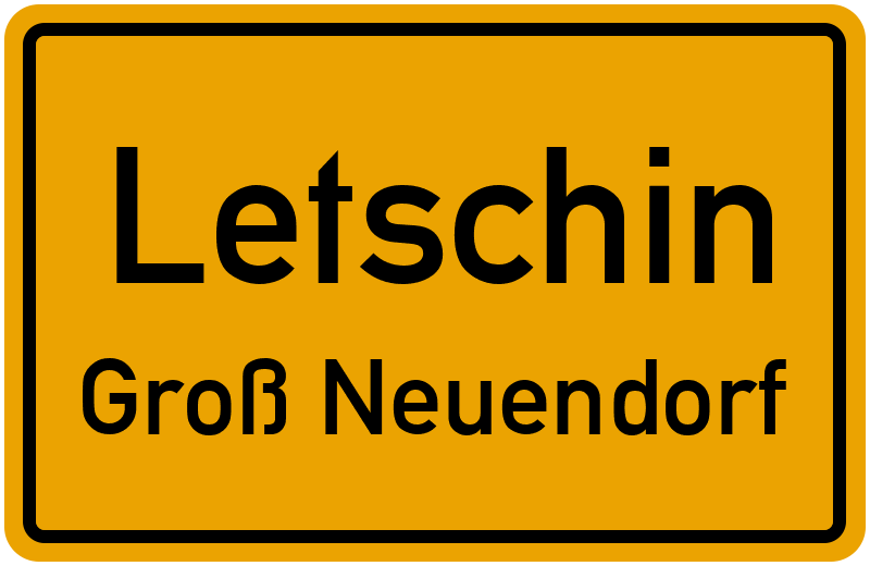 Ortsschild Letschin