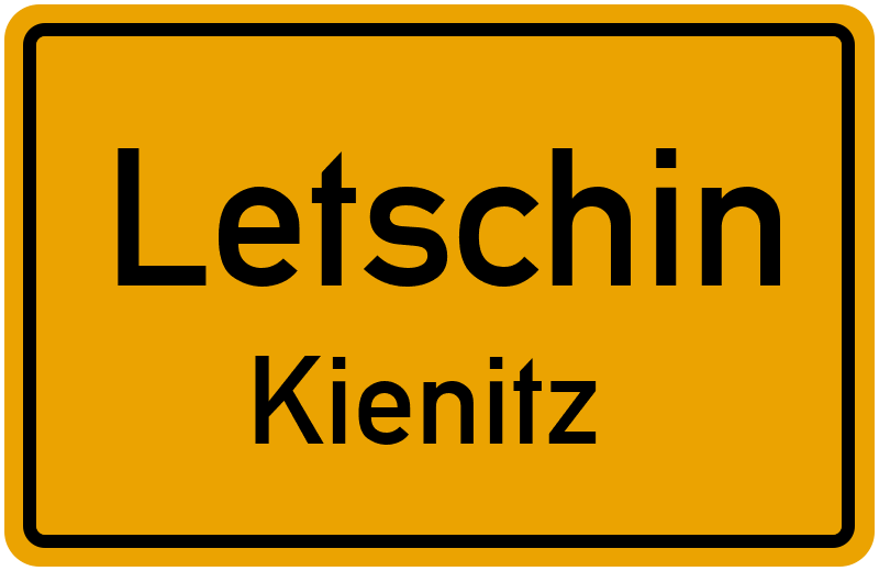 Ortsschild Letschin