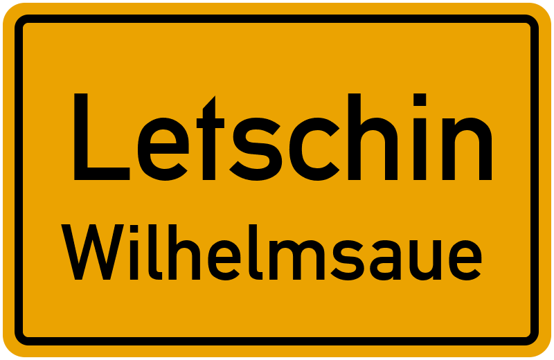 Ortsschild Letschin