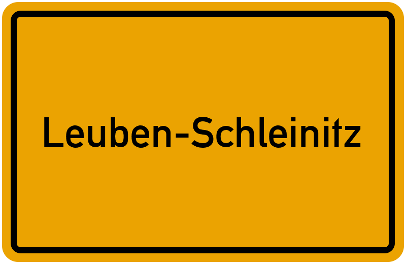 Ortsschild Leuben-Schleinitz