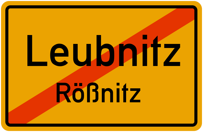 Ortsschild Leubnitz