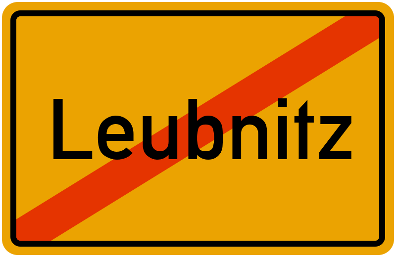 Ortsschild Leubnitz