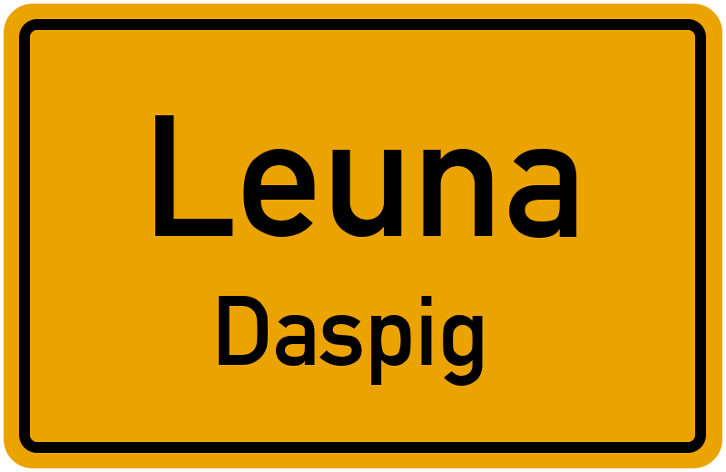 Ortsschild Leuna