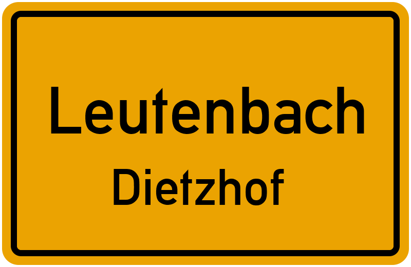 Ortsschild Leutenbach