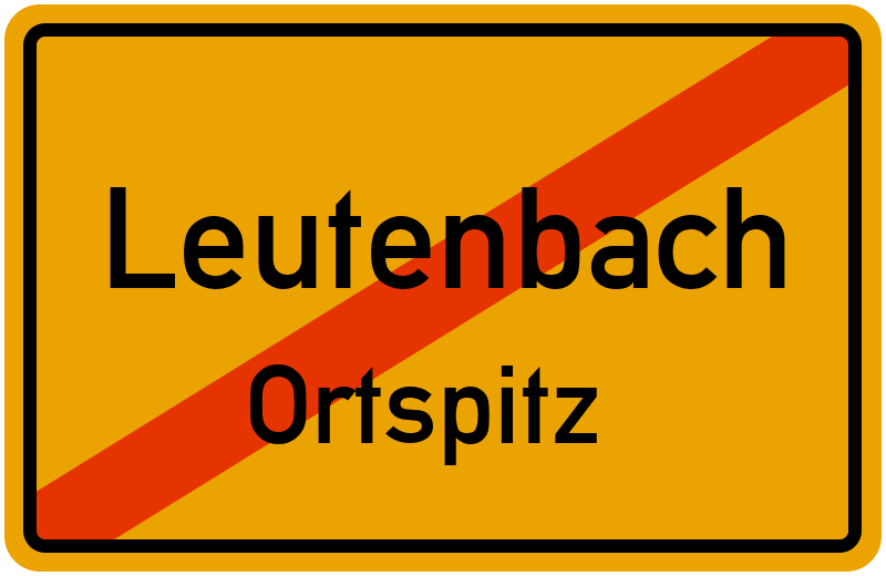 Ortsschild Leutenbach