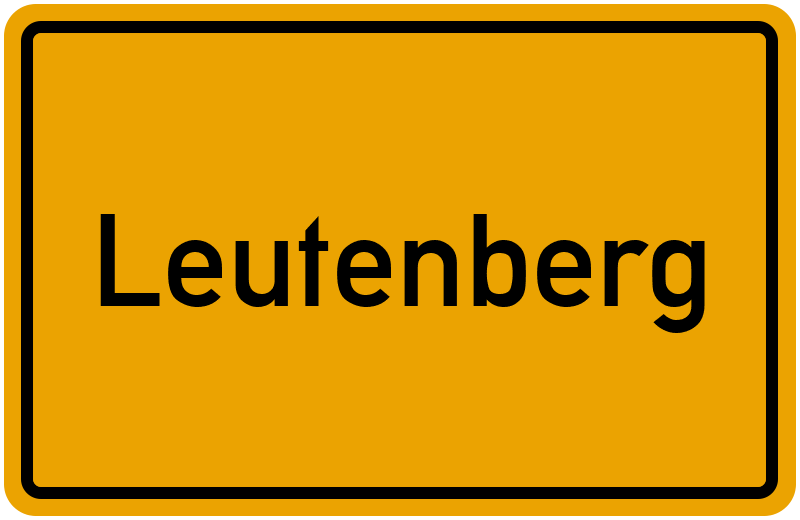 Ortsschild Leutenberg