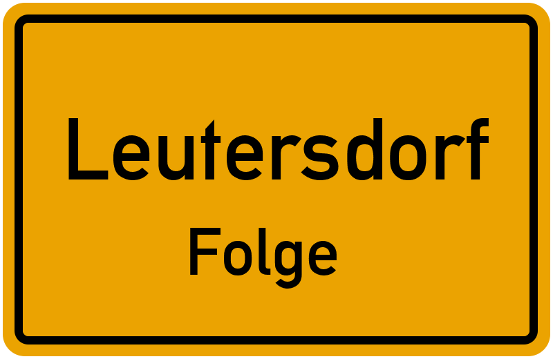 Ortsschild Leutersdorf
