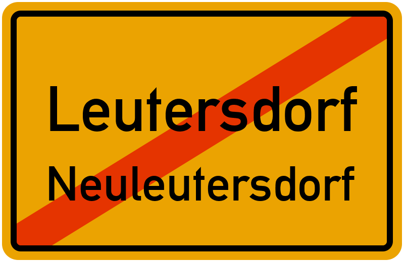Ortsschild Leutersdorf