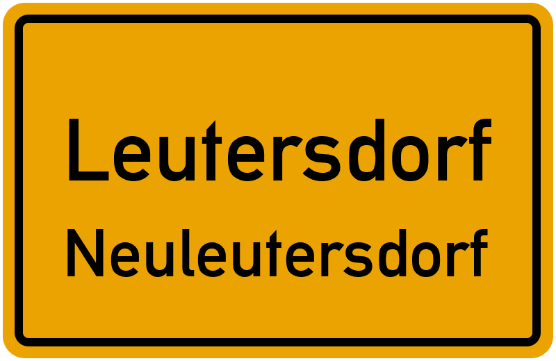 Ortsschild Leutersdorf