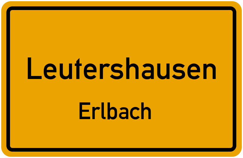 Ortsschild Leutershausen