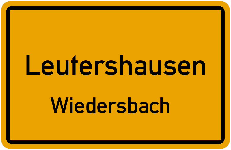 Ortsschild Leutershausen