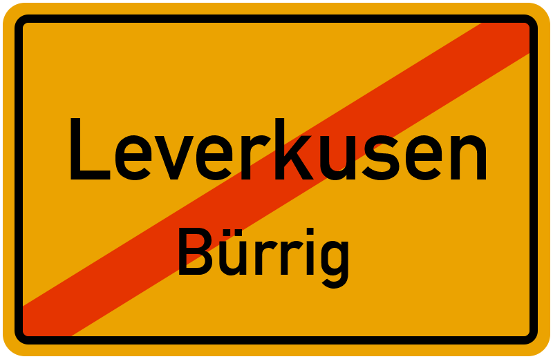 Ortsschild Leverkusen