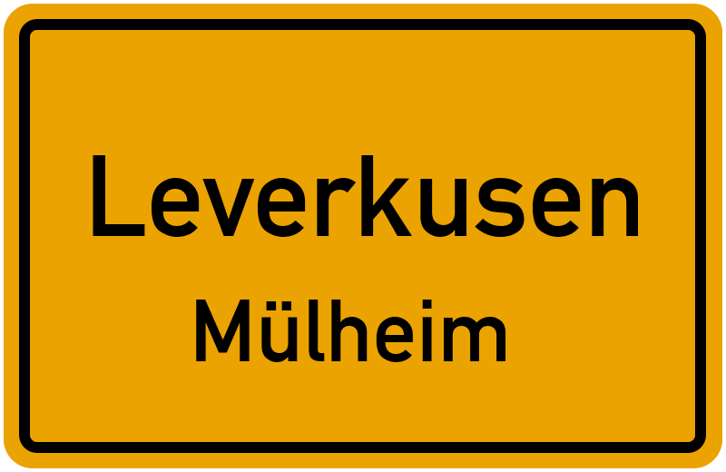 Ortsschild Leverkusen