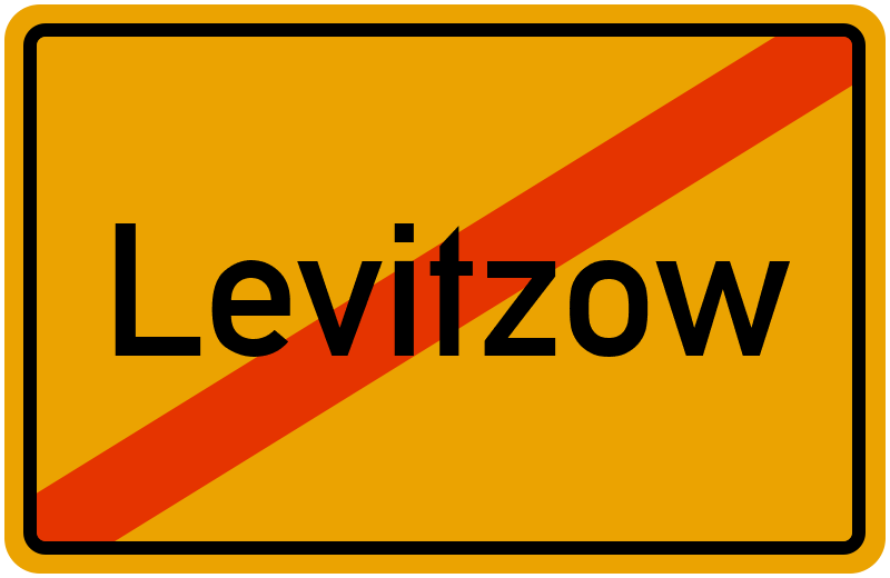 Ortsschild Levitzow