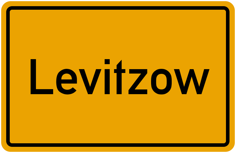 Ortsschild Levitzow
