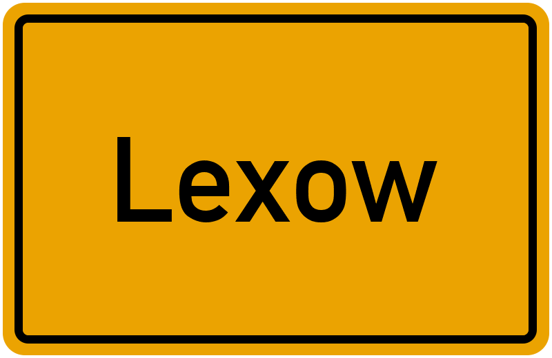 Ortsschild Lexow