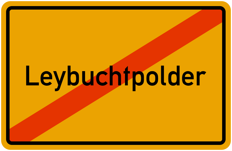 Ortsschild Leybuchtpolder