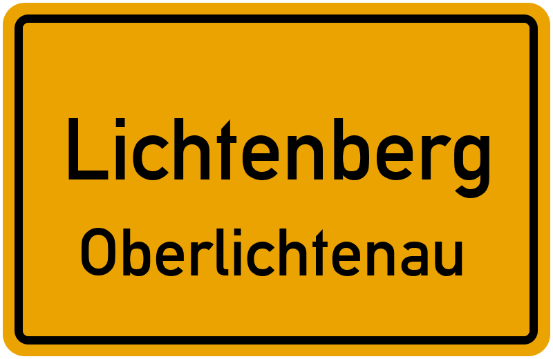 Ortsschild Lichtenberg