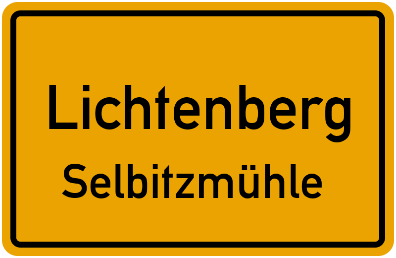 Ortsschild Lichtenberg