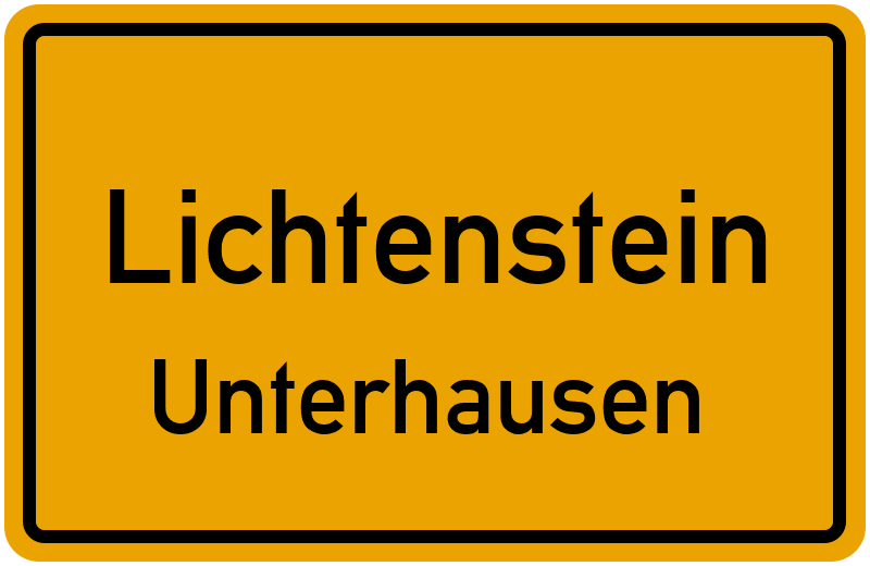 Ortsschild Lichtenstein