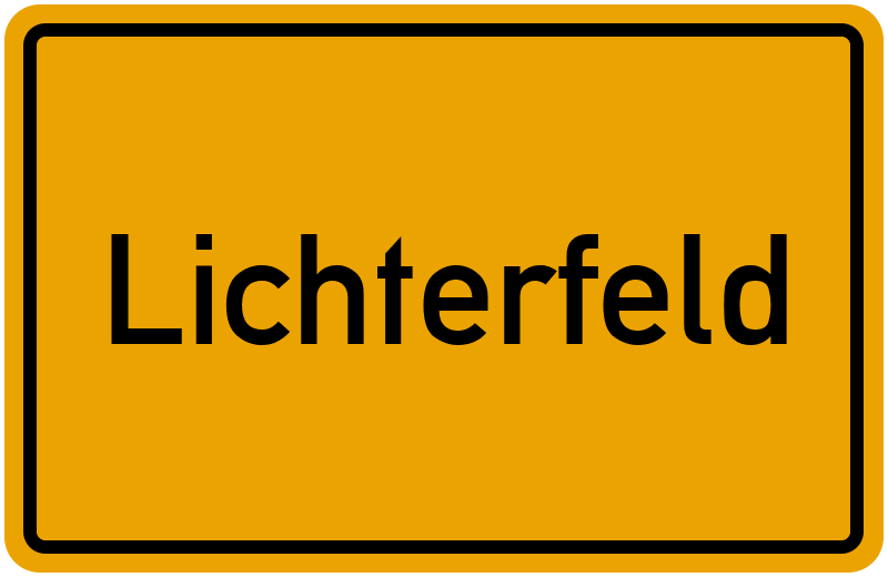 Ortsschild Lichterfeld