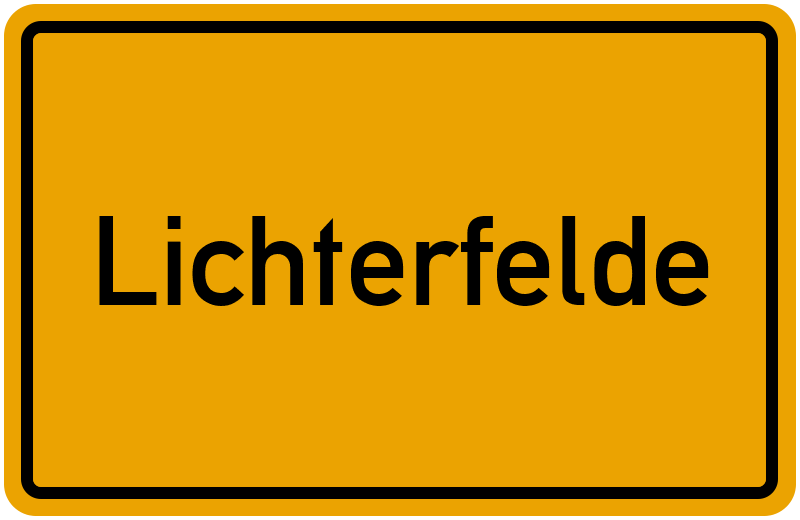 Ortsschild Lichterfelde