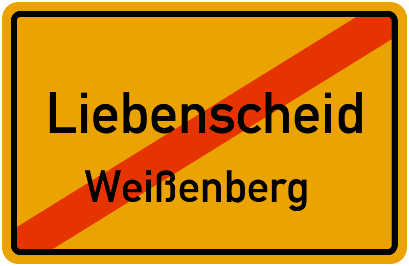 Ortsschild Liebenscheid
